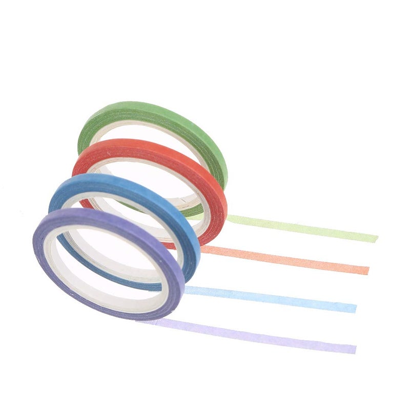 CCINEE 20 Rolls Rainbow Washi Tape Slim,Foil Gold Skinny Decorative Masking Washi Tapes,3MM Wide DIY Masking Tape - Image 3